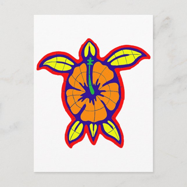 FIJIAN SEA TURTLE VYKORT (Framsida)