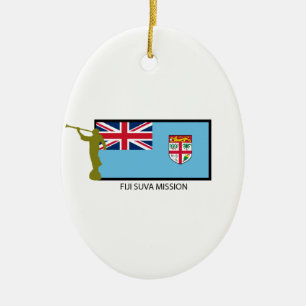 FIJIANSK CTR FÖR SUVA BESKICKNING LDS JULGRANSPRYDNAD KERAMIK