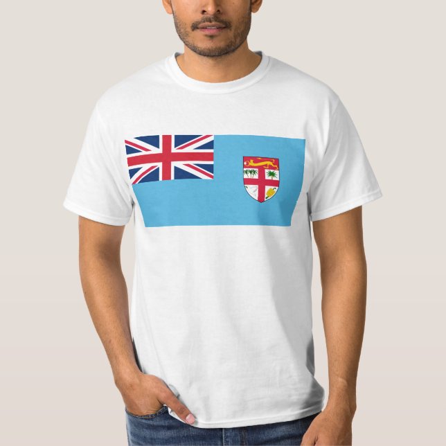 Fijiansk flagga FJ T Shirt (Framsida)