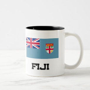Fijiansk flagga Två-Tonad mugg