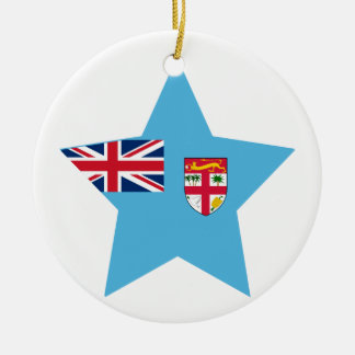 Fijiansk stjärna julgransprydnad keramik