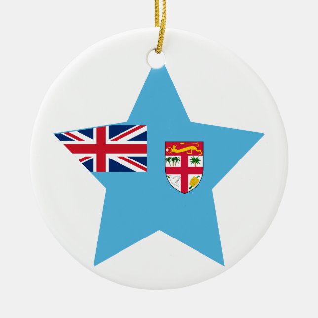 Fijiansk stjärna julgransprydnad keramik (Framsidan)