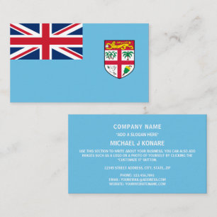 Fijianska flaggan, Flagga från Fiji Visitkort