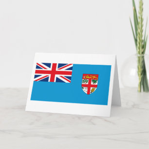 Fijianskt flaggahälsningkort kort