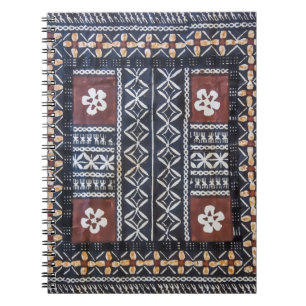 Fijianskt TapaBarkcloth tryck Anteckningsbok