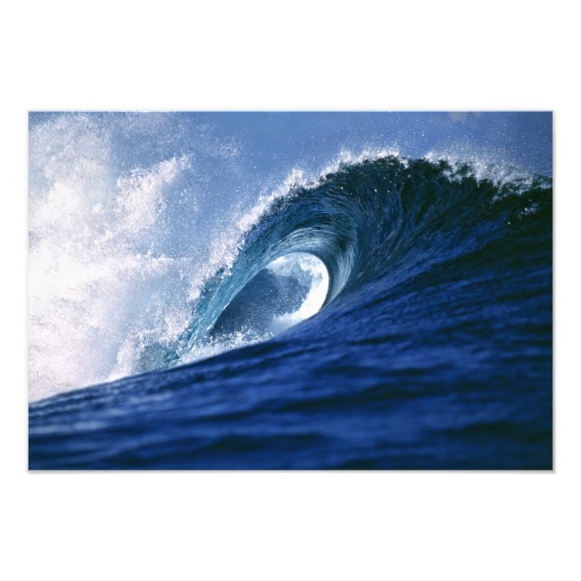 Fijiöarna, Tavarua, Cloudbreak. En våg Fototryck (Framsidan)