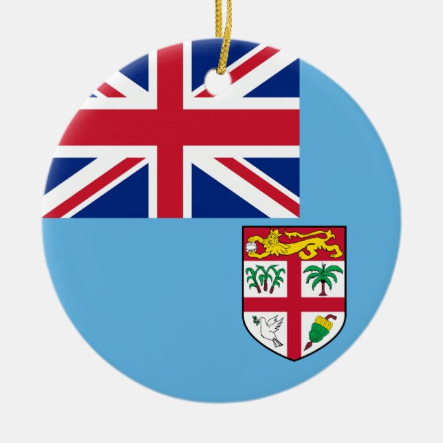 Fijis flagga julgransprydnad keramik (Framsidan)