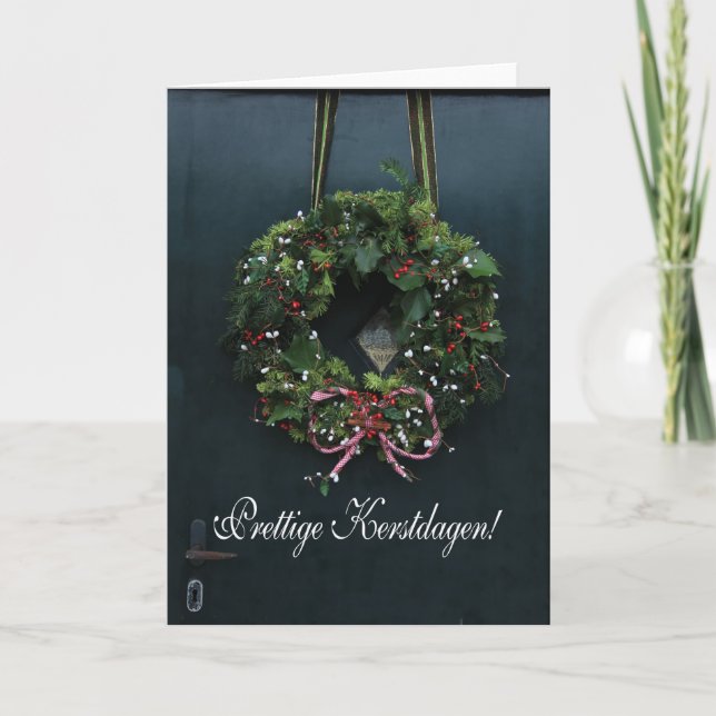 Fijne kerstdagen - holländsk jul helgkort (Framsida)