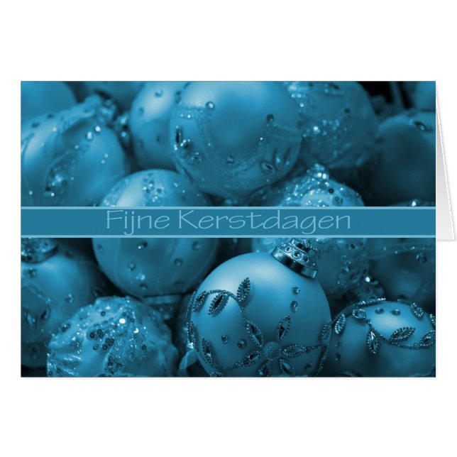 Fijne Kerstdagen jul Ornaments Hälsningskort (Framsidan Horizontal)