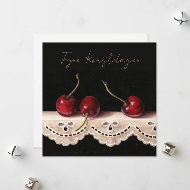 Fijne Kerstdagen Kaart Julkort (Fram/Back In Situ)