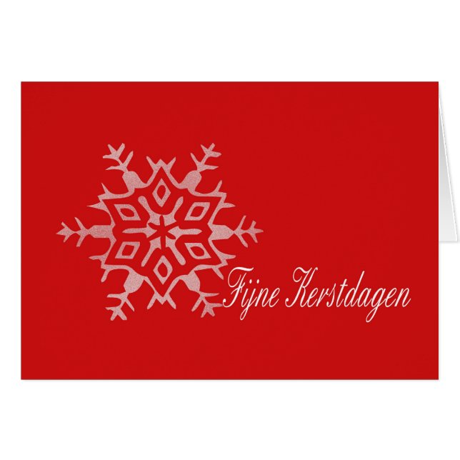 Fijne kerstdagen - Nederländsk jul Hälsningskort (Framsidan Horizontal)