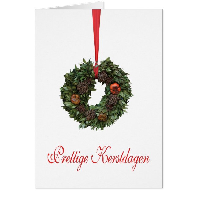 Fijne kerstdagen - Nederländsk jul Hälsningskort (Framsidan)