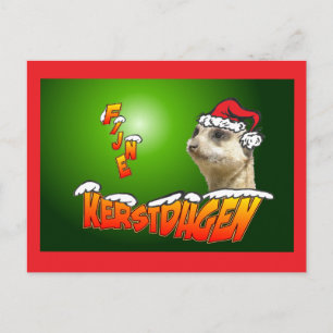 Fijne Kerstdagen Stokstaarte Groene Briefkaart Vykort