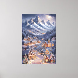 Fijne Kerstfeest Winter Wonderland Greeting Card  Canvastryck