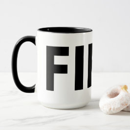 FIKA Black and White Mugg