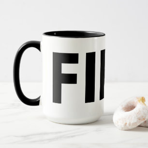 FIKA Black and White Mugg