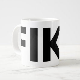 FIKA Bold Black and White Specialty Mugg Jumbo Mugg