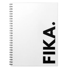 FIKA. Bred svart och vit bärbar dator Anteckningsbok