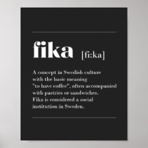 Fika-definition av kaffebrytningen från Sverige T-