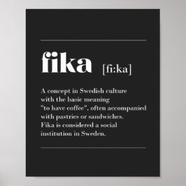 Fika-definition av kaffebrytningen från Sverige T- Poster