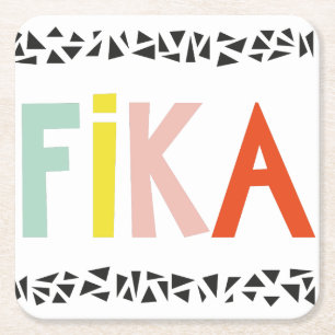 Fika Färg Papper Underlägg