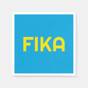 FIKA Fet Gult och Blue Pappersservett