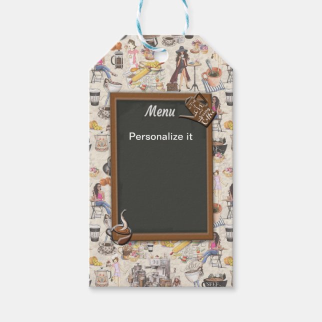 Fika Svenska Kaffestället  Presentetikett (Framsidan)