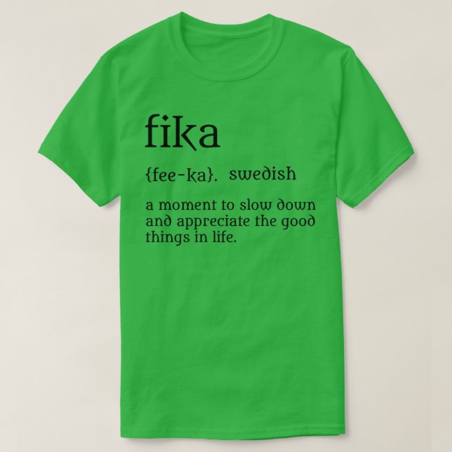 Fika T Shirt (Design framsida)
