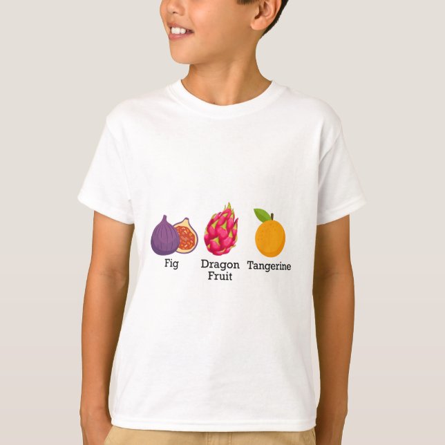 Fikon Drakfrukt Tangerine Frukt Subtil Anti Trump T Shirt (Framsida)