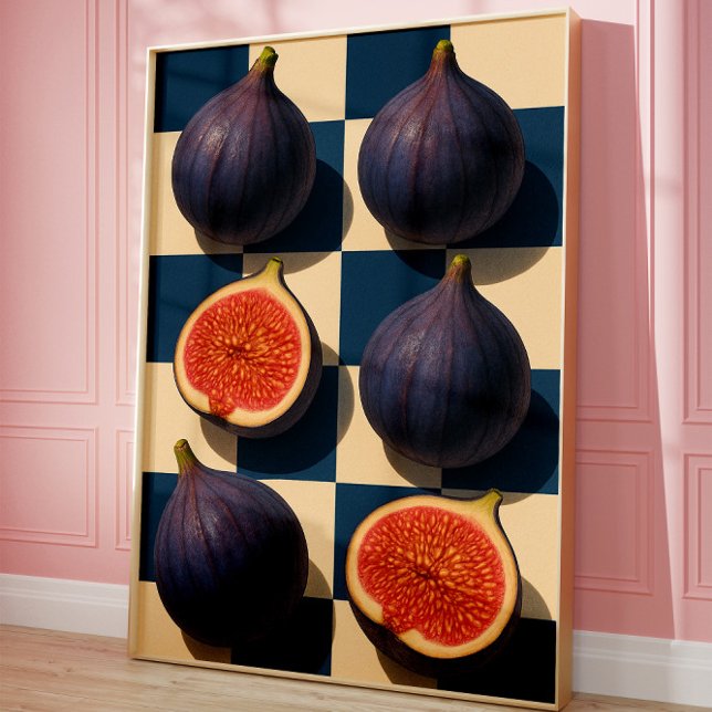 Fikon väggkonst, Trendig kökskonst för mat älskare Poster (Fig art)