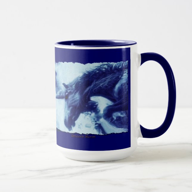 Fiktiva Unicorn Fantasy Art Drinking Mugg (Höger)