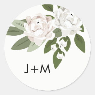 Fil och Bröllop Sprigs Sticker Runt Klistermärke