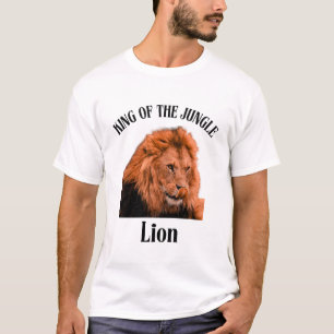 Fil-Orange Lejon på djupsvart bakgrund T Shirt