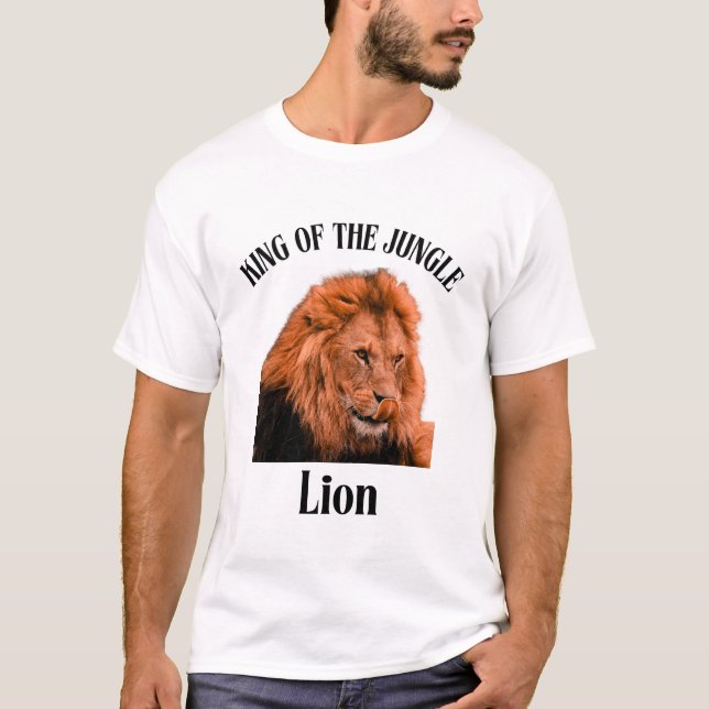 Fil-Orange Lejon på djupsvart bakgrund T Shirt (Framsida)