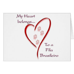 Fila Brasileiro Heart Tillhör Hälsningskort