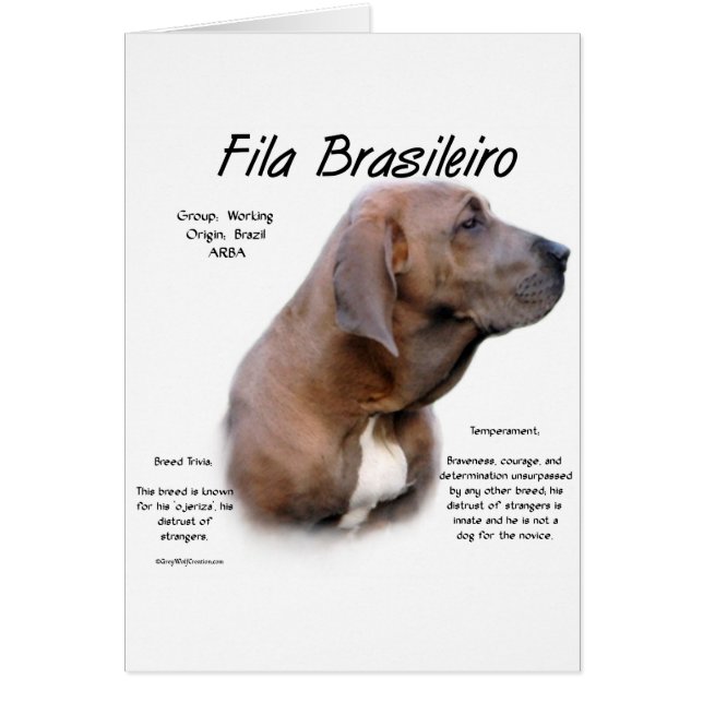Fila Brasileiro-historikdesign Hälsningskort (Framsidan)