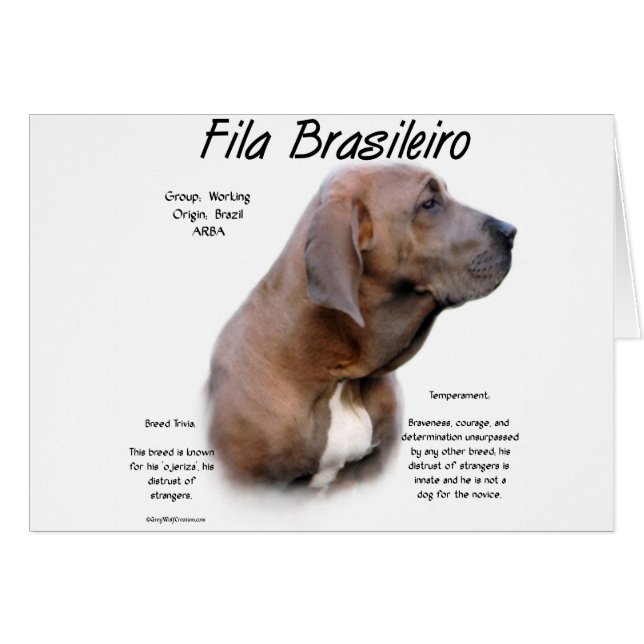 Fila Brasileiro-historikdesign Hälsningskort (Framsidan Horizontal)
