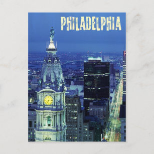 Filadelphias flyg med stadshuset vykort