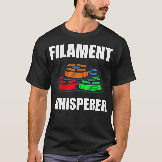 Filament Whisperer 3D-skrivare 3D-utskrift T Shirt (Framsida)