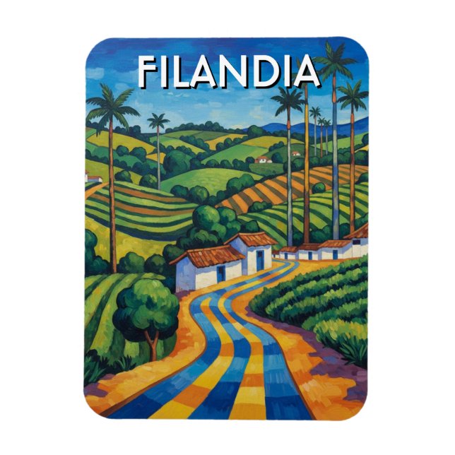 Filandia Colombia Resor Magnet (Vertikal)