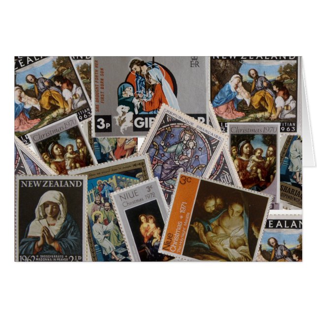 Filatelist 4 hälsningskort (Framsidan Horizontal)