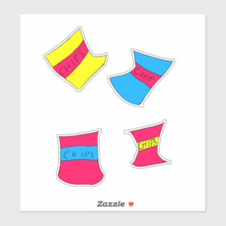 Filbert's different varieties of chips stickers  klistermärken