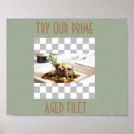 FILET MIGNON-AFFISCH MENY KONST POSTER