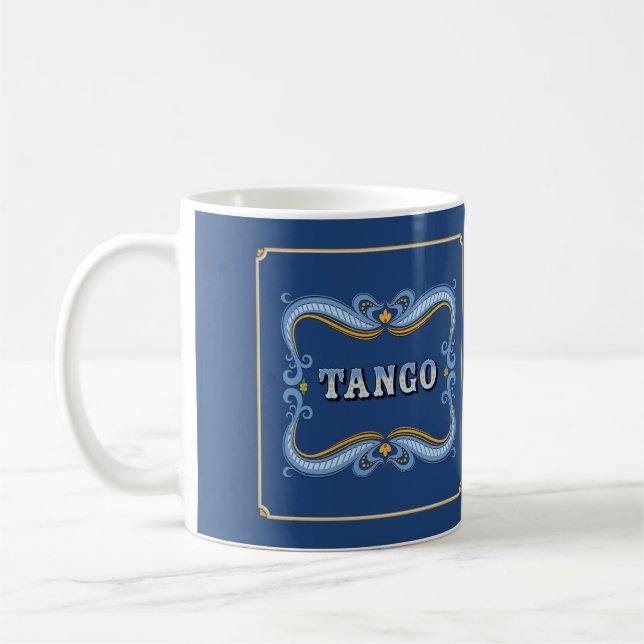 Filete Fileteado Porteño Argentine Tango Sign Kaffemugg (Vänster)