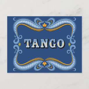 Filete Fileteado Porteño Argentine Tango Sign Vykort