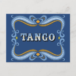 Filete Fileteado Porteño Argentine Tango Sign Vykort