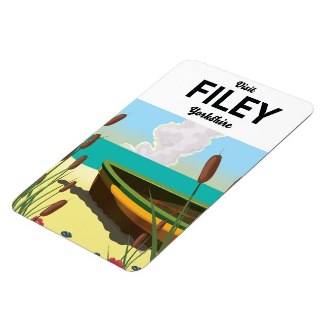 Filey, Yorkshire kust resa affisch Magnet (Vänstra Sidan)