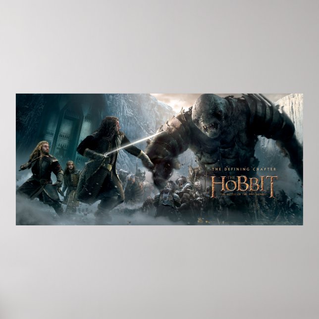 Fili, THORIN OAKENSHIELD™ och Kili Fight Giant Poster (Framsidan)
