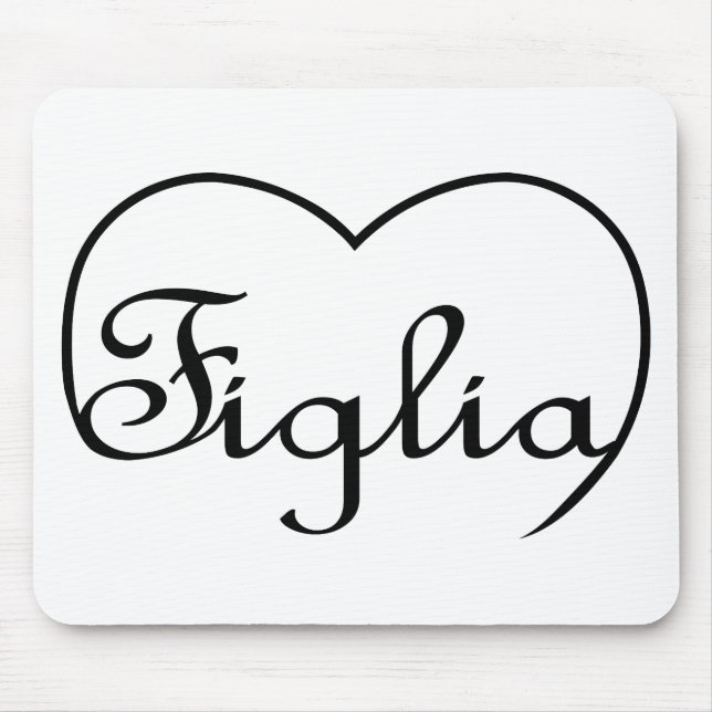 Filien på italienska är dotterhjärta musmatta (Framsidan)