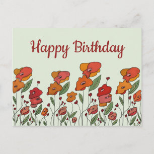 filigranes Mohnfeld Vykort